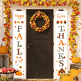 thumbnail image 4 of DAZONGE Thanksgiving Decorations, Happy Fall Y'all & Give Thanks Porch Banner Sign, Fall Autumn Thanksgiving Party Yard Front Door Hanging Decor, 4 of 7