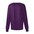 thumbnail image 4 of Evdexr Women's Front Scrub Jacket 2-Way Stretch Uniform Purple Purple#1, 4 of 4