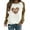 Brown, variant on WXLWZYWL Trendy Sweatshirts For Women 2023 Women Long Sleeves Casual Valentine'S Day Printing Round Neck Sweatshirt Crewneck Pullover Tunic Tops
