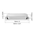 thumbnail image 2 of Uxcell Guitar Pickup Cover Closed Single Coil No Holes Plastic Closed Shell for Electric Guitar Silver Tone 3 Pack, 2 of 4