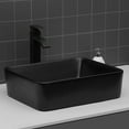 thumbnail image 2 of Rectangular Ceramic Vessel Bathroom Sink 19" X 15" 5.5" - Black Contemporary Flair, 2 of 4