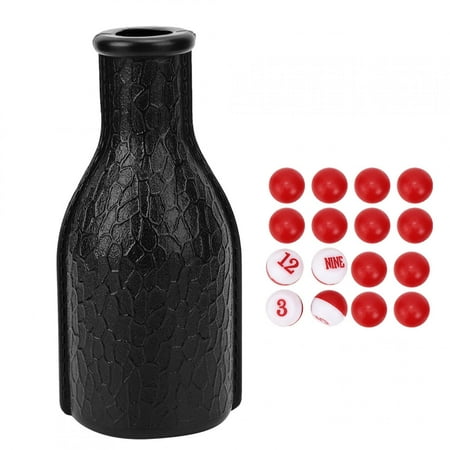 

16 Tally Balls Shaker Bottle Billiard Shaker Bottle Rubber For Game Match Black