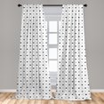 thumbnail image 5 of Ambesonne Abstract Curtains, Traditional Crown Sign, Pair of 28"x84", White Black, 5 of 5