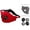 Red, variant on 6 Colors Sports Adult Face Mask with 5 Filters, Adjustable Straps, Washable, Reusable