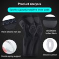 thumbnail image 3 of 1 Pair Long Knee Pad Sleeve Anti-slip Breathable Knitted Leg Support Protector Outdoor Sportswear Accessories, 3 of 14