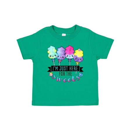 

Inktastic I m Just Here for the Sweets with Spun Sugar Candy Boys or Girls Baby T-Shirt