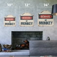 thumbnail image 2 of Beware Of Monkey 10” x 10” Sign | Indoor/Outdoor Plastic | SignMission Designer Classic Rust Wall Plaque Novelty Gift Funny Joke Gag Road Garage, 2 of 4