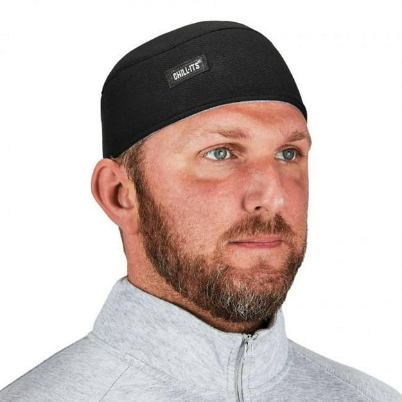 Chill-Its 12516 Terry Cloth Skull Cap, Black