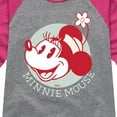 thumbnail image 3 of Disney - Vintage Minnie Mouse - Toddler & Youth Girls Raglan Graphic T-Shirt, 3 of 5