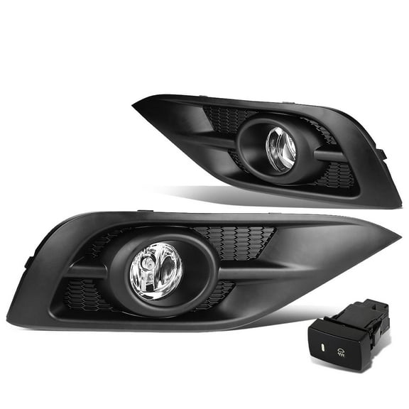 DNA Motoring FL-ZTL-128-CH For 2012 to 2014 Honda CRV RM Pair Bumper Driving Fog Lights w/Bezel & Switch (Clear Lens) 13