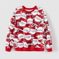 thumbnail image 2 of Sudadera de manga larga roja con estampado de Papá Noel a juego para toda la familia, 2 of 5