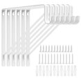 thumbnail image 1 of Soportes para barra de armario AYAYGD, resistentes, blancos, 11 x 11 cm, acero, 1 of 7