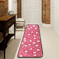 Ryvnso Hearts Hallway Runner Rugs Floor Carpet Non Slip Entryway Mat 2' x 6'