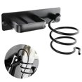 thumbnail image 1 of Soporte de secador de pelo de aluminio montado en la pared, organizador de herramientas de estilismo para cuidado del cabello de baño para rizador, alisador de pelo, 1 of 5