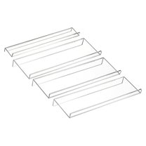 Spices Drawer Organizer, 4 Tier-4 Pack Clear Acrylic Drawer Seasoning Organizer, Kitchen Spices Rack Organizers And Storage For Draw(Jars Not Included)