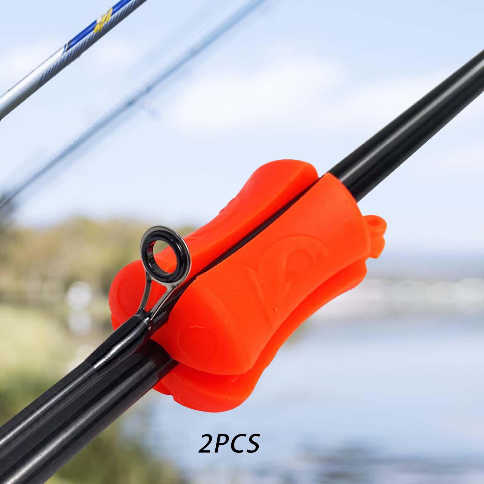 Fishing Rod Fixed Ball Fishing Tackle Ties Fishing Rod Holder Pole Portable  Elastic Protective Fishing Tube Connectors for Fishing 2pcs Yellow 12mm 