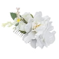 thumbnail image 4 of XASZHN Flower Metal Hair Side Combs Slide Clips Floral Hair Accessory White_006 One Size, 4 of 5