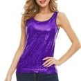thumbnail image 3 of QHFBli Women's Sleeveless Glitter Sequin Tank Tops Shimmer Vest Tops Glitter Camisole for Women Girl, 3 of 6