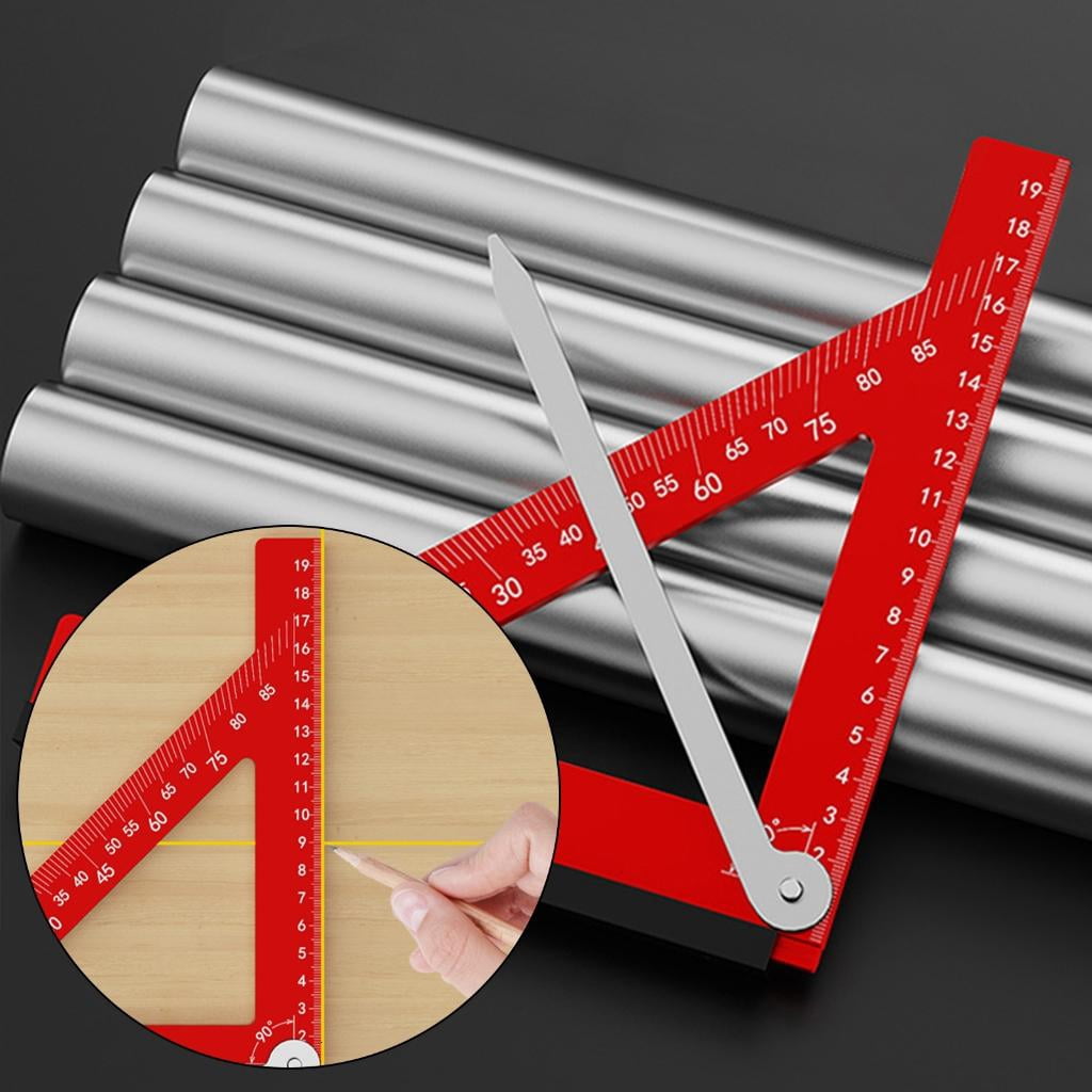 CEORPER 90 Degree Right Angled Protractors Ruler With Scale For Easy Line Drawing