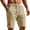 Khaki -AF07, variant on Dwellite Mens Shorts Casual Classic Fit Cotton Summer Beach Shorts with Elastic Waist and Pockets 2026 Army Green XL