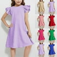 thumbnail image 1 of Milgrthf Robe Mini Décontractée Rayée pour Filles Bretelles Spaghetti Sans Manches Été Mignonne une Pièce avec Poches pour 5-14 Ans Gris 9 Ans, 1 of 5