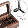 thumbnail image 1 of 10 piezas de bisagras de soporte para caja de madera de 90 grados para pequeñas cajas de madera para joyas, vino, relojes, tapas de madera, 1 of 4