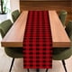 thumbnail image 4 of Camino de mesa navideño con cuadros rojos y negros de búfalo, camino de mesa con árbol de Navidad, Papá Noel, alce, mantel para mesa de comedor para decoración del hogar, a_hf, B 180 cm, 4 of 5