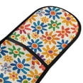 thumbnail image 2 of Dailycode Double Sided Oven Mitt with Loop Heat Resistant Kitchen Long Potholders 7" x 35" Hand Drawn Colorful Flower, 2 of 6