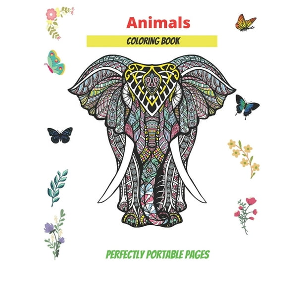 Animals Coloring Book My First Big Book Of Easy Educational Coloring Pages Of Animal For Boys Girls Little Kids Preschool And Kindergarten Paperback Walmart Com Walmart Com