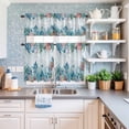 thumbnail image 6 of Kitchen Window Curtains Valance and Tier Set, Blue Ocean Gradient Seaweed Rod Pocket Tier Curtain Valance Set, Summer Nautical Starfish Coral Light Filtering Cafe Curtains for Bedroom Living Room, 6 of 9