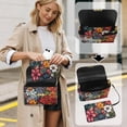 thumbnail image 4 of Pzuqiu Colorful Flower Leather Cross Body Bag Lightness Minimalist Quilted Leather Mini Crossbody Purse for Women Versatile Fashion Practical for Daily Use and Travel, 4 of 7