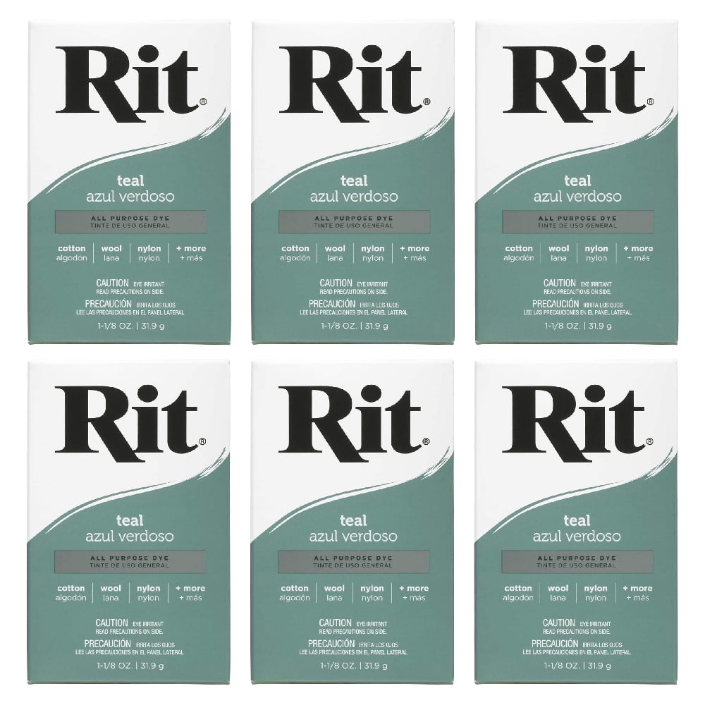 Rit All Purpose Powder Dye 1-1/8 oz Teal, 6 Pack