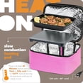 thumbnail image 6 of HOTLOGIC Mini XP Portable Electric Lunch Box Food Heater - Expandable Food Warmer Tote and Heated Lunchbox for Adults Work/Car/Home - Easily Cook, Reheat, and Keep Your Food Warm - PINK - 120V, 6 of 6