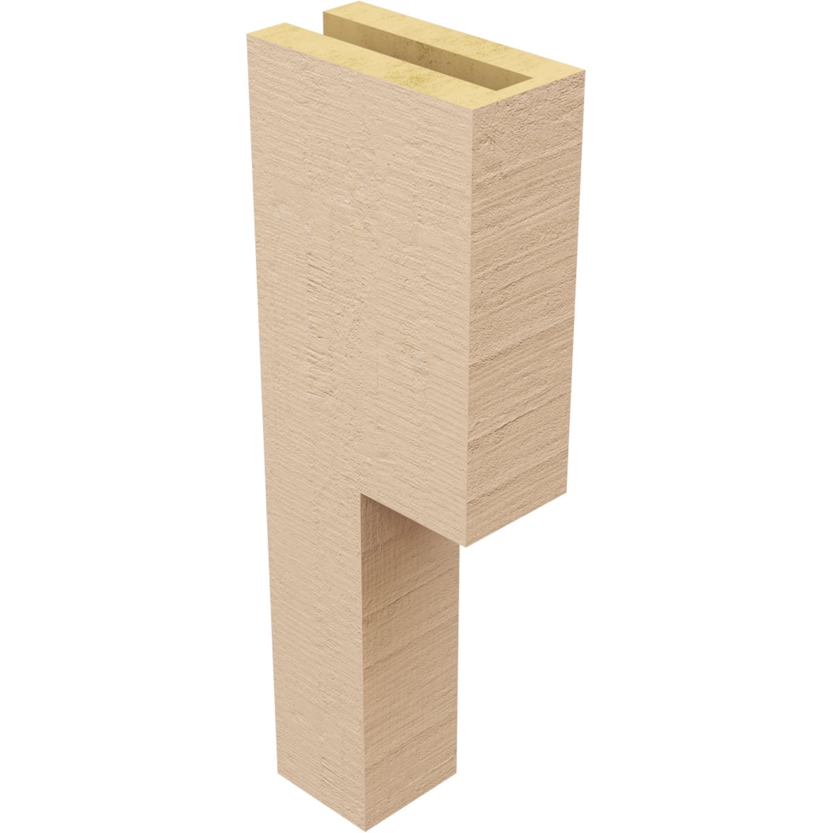 3"W x 6"D x 18"H Thin Chapel Hill Rough Cedar Woodgrain TimberThane Corbel, Primed Tan