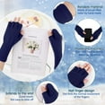 thumbnail image 3 of 6 Pairs Unisex Half Finger Gloves Warm Stretchy Knit Fingerless Gloves Lengthen Wrist Soft Gloves for Women Men, 3 of 7