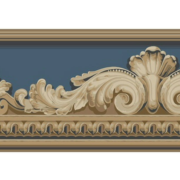 879451 Architectural Moulding Wallpaper Border