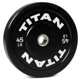 Titan Fitness 25 LB Black Elite Olympic Bumper Plates Competition Weight Plates Rubber with Steel Hub Insert Sold as a Pair For Olympic Weightlifting and Cross Training Workouts Walmart