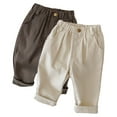 thumbnail image 3 of LYMAYTER Kids Boys Spring Pants Baby Elastic Waist Trousers Toddler Solid Color Casual Pants for 1-6 Years, 3 of 9