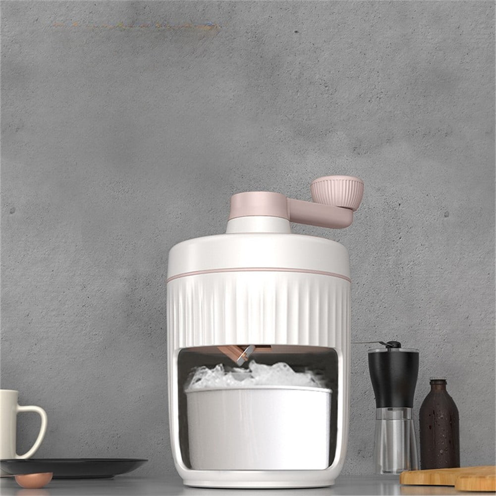 YFind Protable Hand-Operated Ice Shaver Snow Cone Machine Hand Ice Breaker Ice Crusher,Pink
