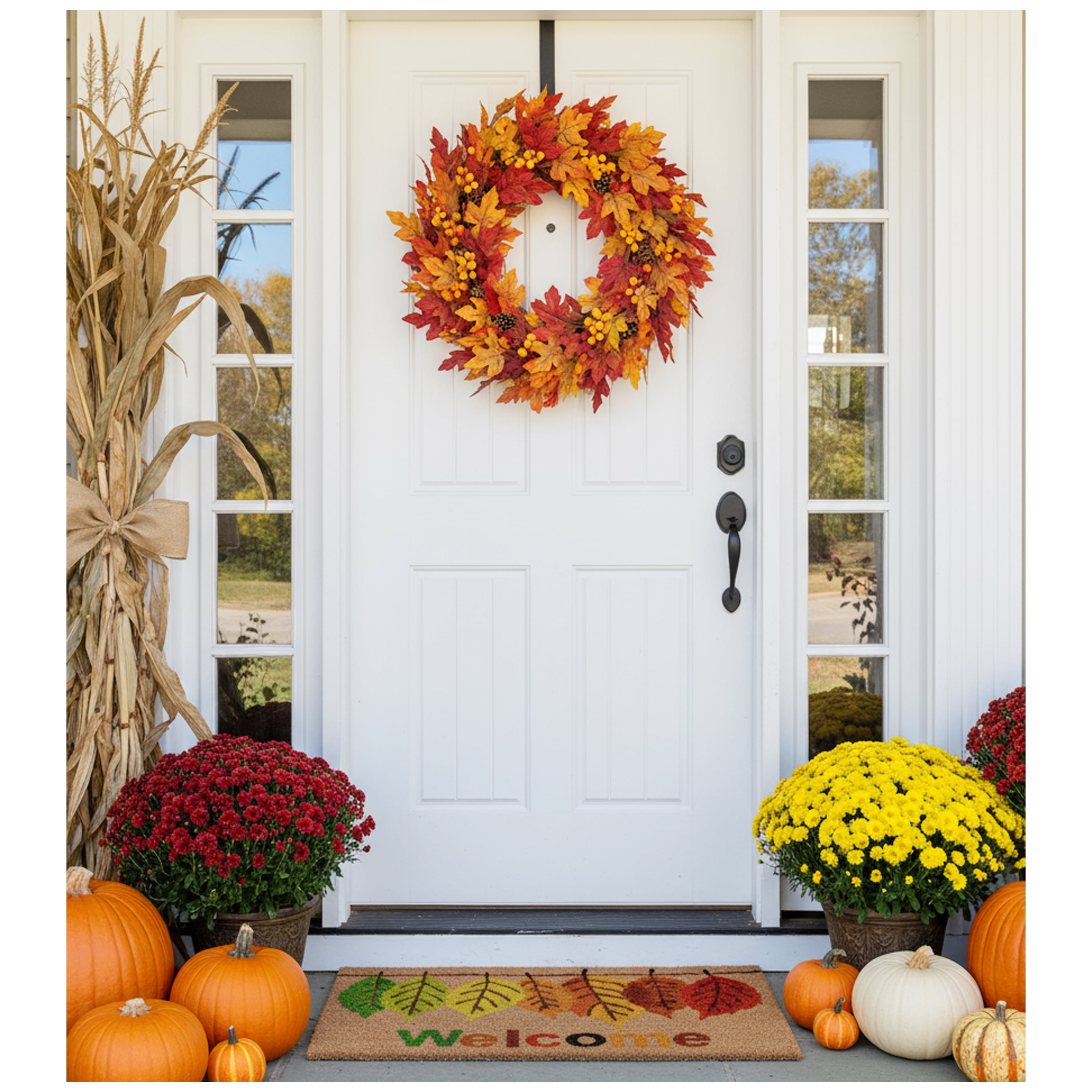 Calloway Mills 104801729 17 x 29 in. Fall Colors Rectangular Doormat, Multi Color