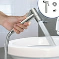 thumbnail image 5 of Qnjujn Hand Helds Bidet Sprayer 5FT Hose Handheld Bidet Sprayer For Toilet Toilet Bidet Sprayer For Intimates Care Feminine Wash Baby Wash Bathroom Yard Accessories Silver, 5 of 6