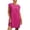 Hot Pink-A, variant on Npasoilc Summer Dresses For Women 2024 Cotton And Linen Short SLeeve Round Neck Ruffle Hem Short Mini Tank Dress Solid Color Casual Loose Beach Sundress