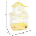 thumbnail image 3 of HomeStock Rustic Retreat Bird Cage with Natural Wood Accents, Durable Metal Construction, Spacious Interior, and Comfortable Features for Birds' Yellow, 3 of 5