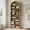 Brown, variant on Fnova 6-Tier 77" Tall Arched Bookcase, Wooden Open Bookshelf Display Shelf for Living Room Bedroom Office Library, Black
