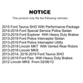thumbnail image 2 of CMX Front Ceramic Disc Brake Pads CMX-D1611 for Car Ford Explorer Flex Taurus Police Interceptor Utility Sedan Lincoln MKT MKS Special Service, 2 of 9