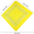 thumbnail image 3 of 12Pcs Bandanas 100% Cotton Double Sided Paisley Print Head Wrap Scarf Headband Yellow, 3 of 5