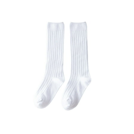 

Toddlers Baby Girls Boys Knee High Socks Infant Solid Color Knit Rib Uniform Tube Stockings Fall Socks