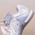 thumbnail image 6 of Girls Flat Sandal Glitter Mary Jane Princess Shoes Sequin Party Wedding Shoes Toddlers Kids Ballet Dress Shoes Birthday Prom Cosplay Dance Shoes Silver 10, 6 of 7