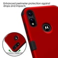 thumbnail image 4 of Kaleidio Case for Motorola Moto G Fast [TUFF Armor] Impact Protective Hybrid [Shockproof] 3-Piece Dual Layer Rubber Cover [Red/Black], 4 of 5