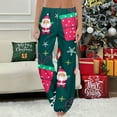 thumbnail image 2 of KHONTS Christmas Pajama Bottoms for Women Plus Size Soft Lounge Pants Comfy Drawstring Sleepwear Long Pajamas Pants Dark Green XXXXXL, 2 of 4